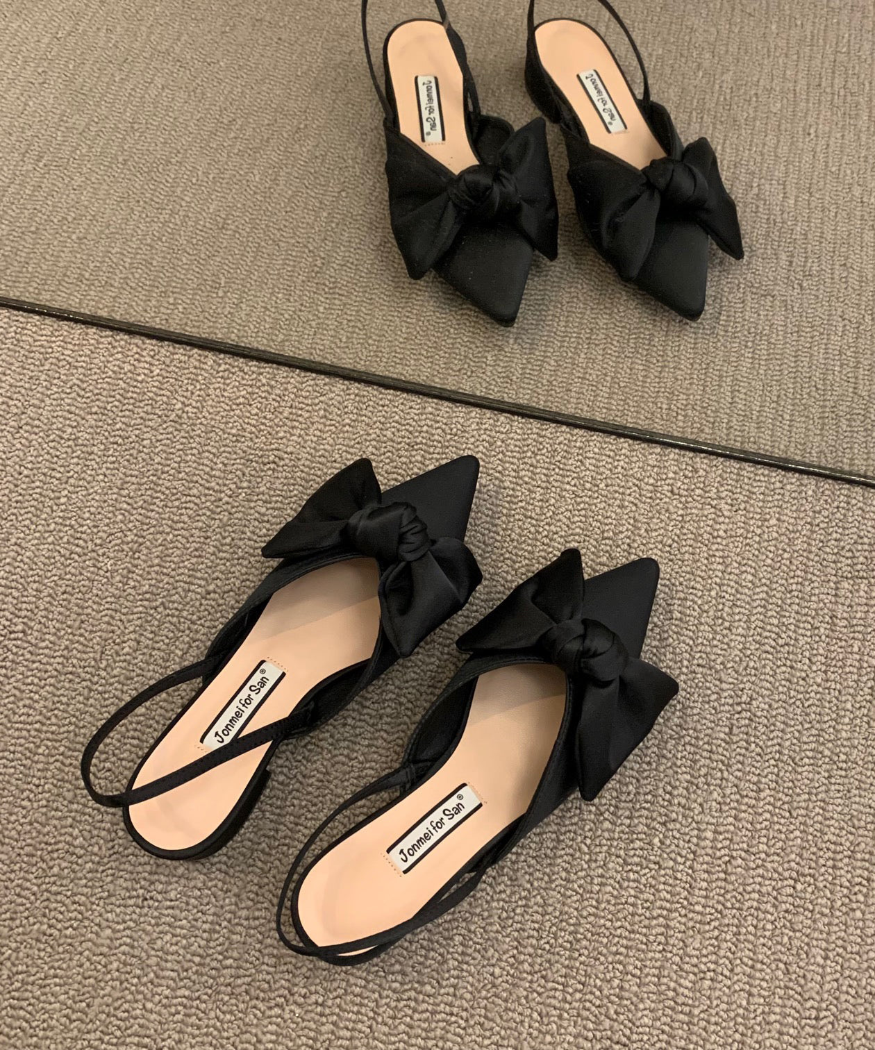 Chic Fabric Cotton Plaid Bow Splicing Chunky Sandals Big