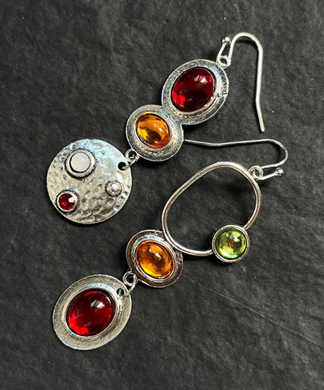 Silver Sterling Rainbow Geometry Out Hollow Chic Alloy Drop