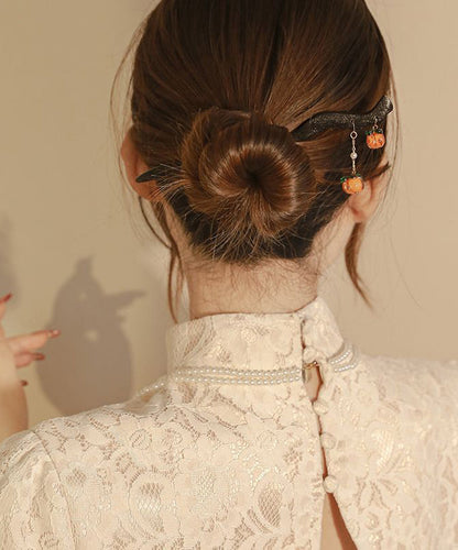 Tassel Style Hairpin Black Wooden Chinese Persimmons