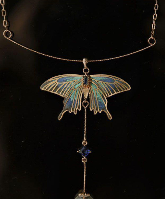 Bead Overgild Zircon Pendant Gold Style Copper Glass Wing Chinese