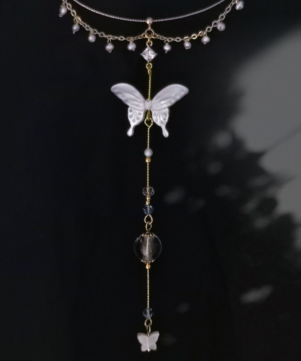 Bead Overgild Zircon Pendant Gold Style Copper Glass Wing Chinese