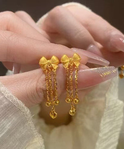 Tassel Bow Style Overgild Gold Silver Drop Sterling Chinese