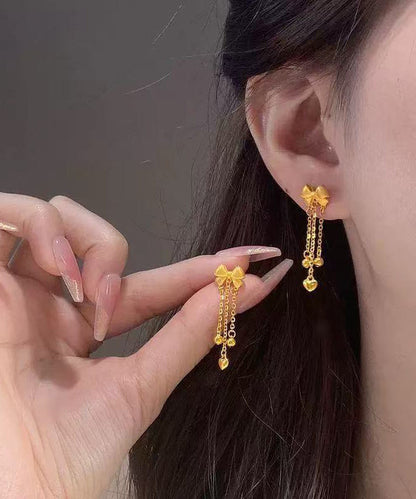 Tassel Bow Style Overgild Gold Silver Drop Sterling Chinese