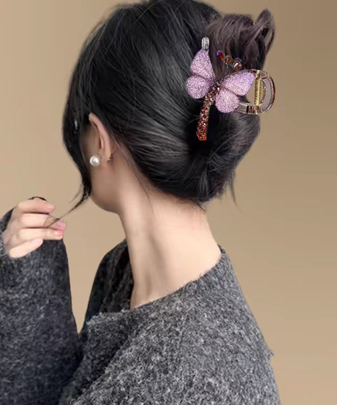 Zircon Butterfly Embroidery Green Chinese Hairpin Style Acrylic