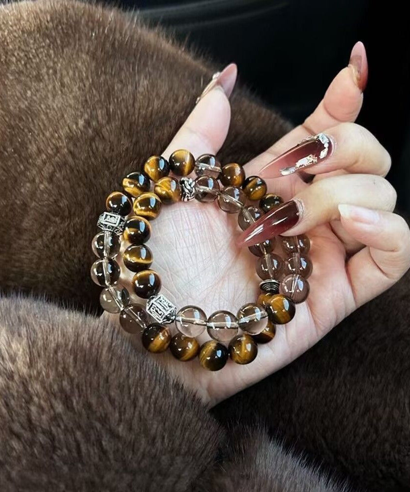 Bracelet Chinese Tiger's-Eye Metal Style Chain