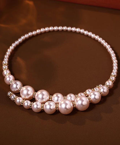 Asymmetrical Gold Crossing Copper Pearl Gratuated Classy Alloy