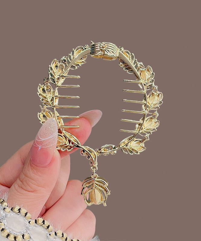 Green Classy Pearl Zircon Hairpin Alloy Crystal Tassel