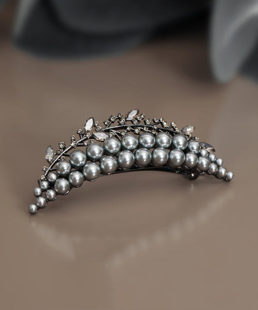 Zircon Grey Pearl Classy Alloy Crown