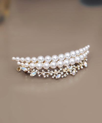 Zircon Grey Pearl Classy Alloy Crown