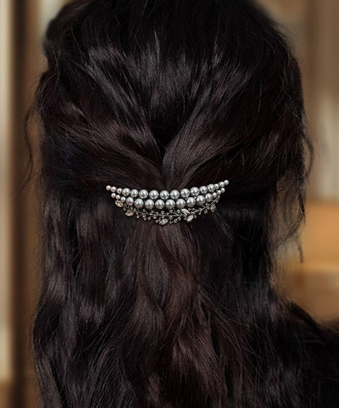Zircon Grey Pearl Classy Alloy Crown