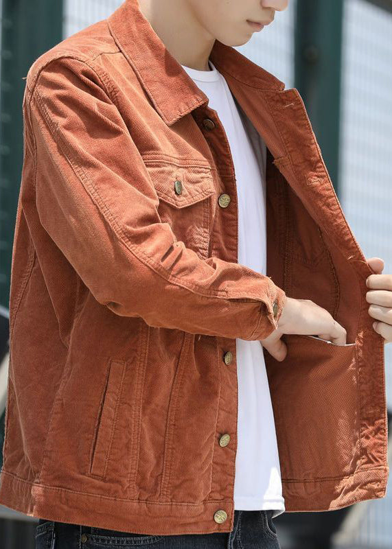 Coats Button Classy Corduroy Spring Peter Mens Collar Pan Khaki