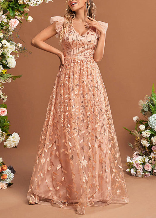 Waist Patchwork Classy Dresses High Summer Maxi Tulle Ruffled