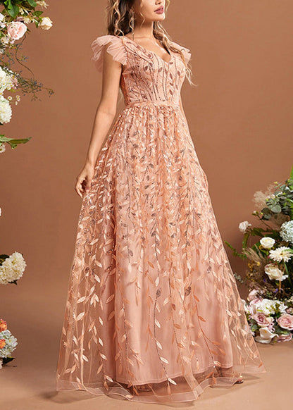 Waist Patchwork Classy Dresses High Summer Maxi Tulle Ruffled