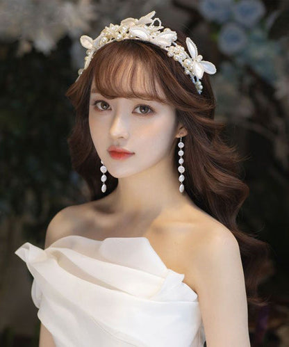 Classy White Sterling Silver Pearl Tassel Drop Earrings TX015