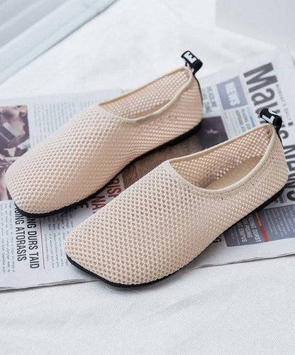 Flat Comfortable Black Shoes Breathable Mesh