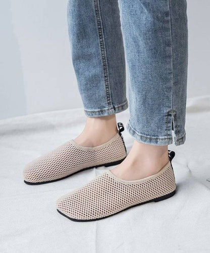 Flat Comfortable Black Shoes Breathable Mesh