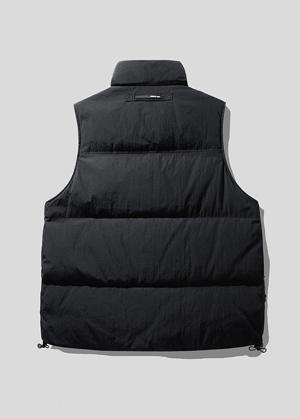 Cool Brown Stand Collar Zip Up Duck Down Men Vests Winter TK022