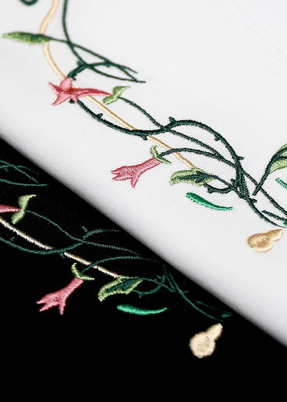 Men Embroideried Shirts Cotton Summer Cool Best White T For