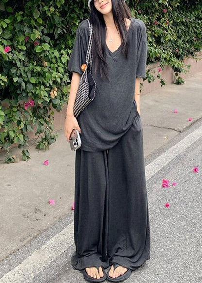 Pieces Cotton Cozy Fall Grey Set Oversized Two