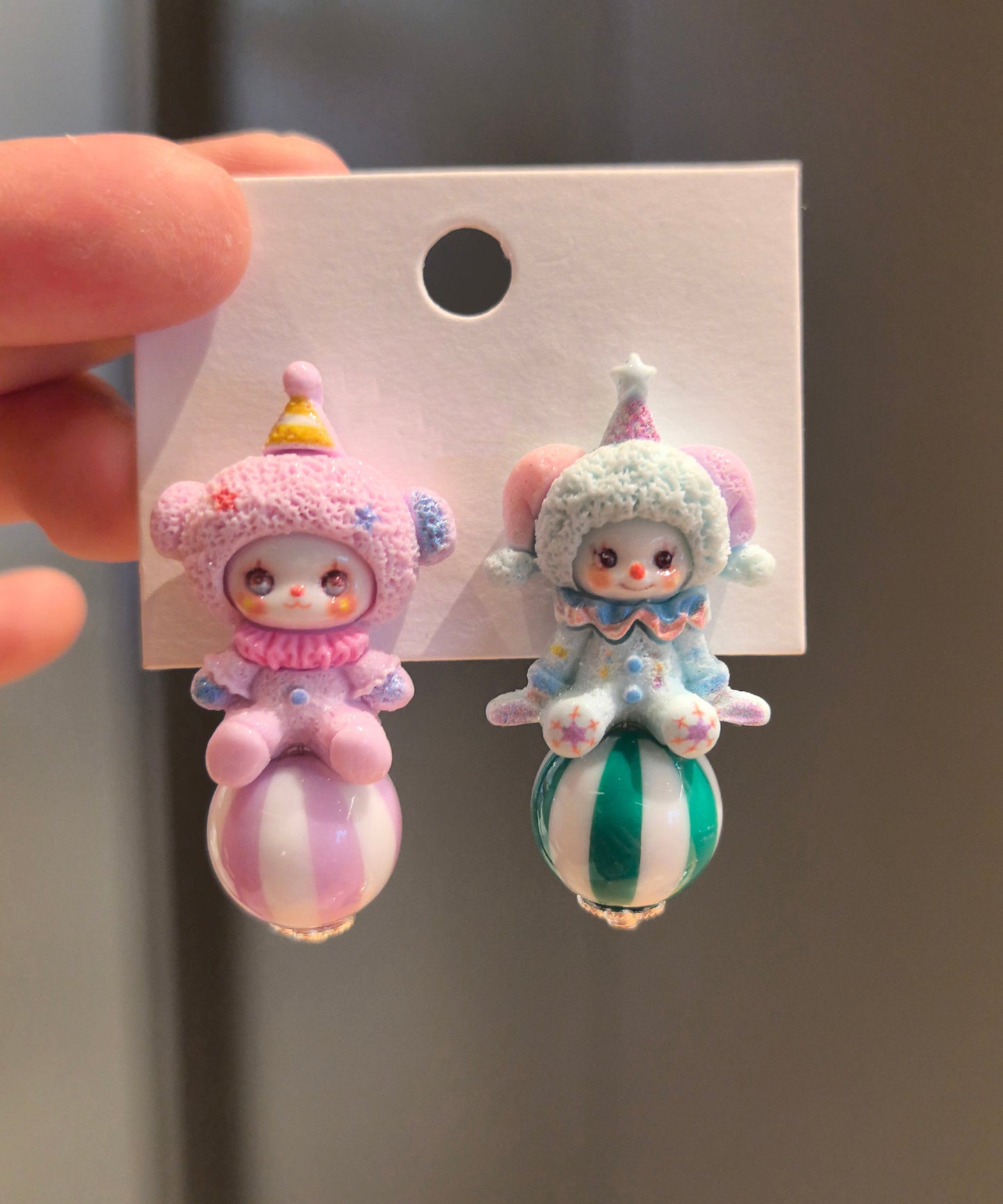 Earrings Cartoon Doll Stud Alloy Asymmetrical Cute