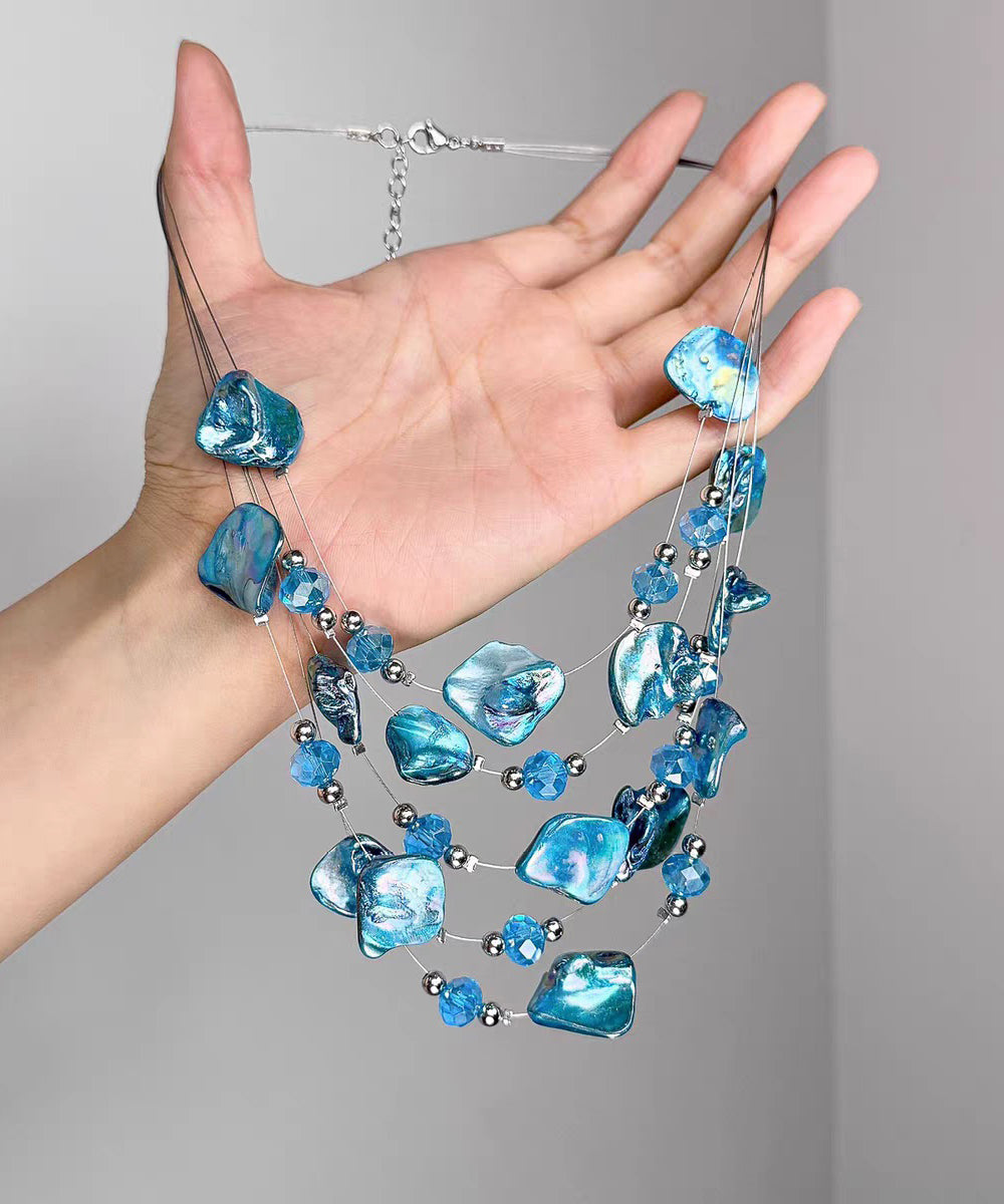 Layered Alloy Pendant Shell Cute Pink Necklace