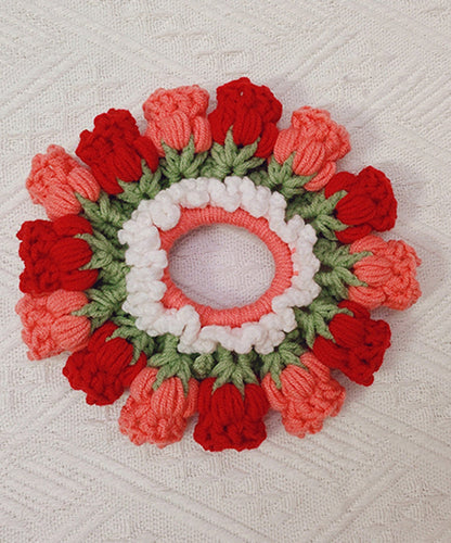 Cute Pink Knitted Cotton Thread Lily Of The Valley Hair Band YD045