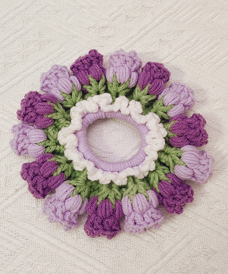 Cute Pink Knitted Cotton Thread Lily Of The Valley Hair Band YD045