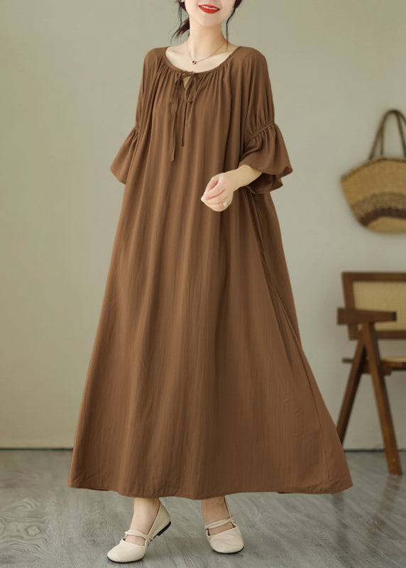 Cute Pink Tie Waist Vacation Maxi Dresses Summer GH1067
