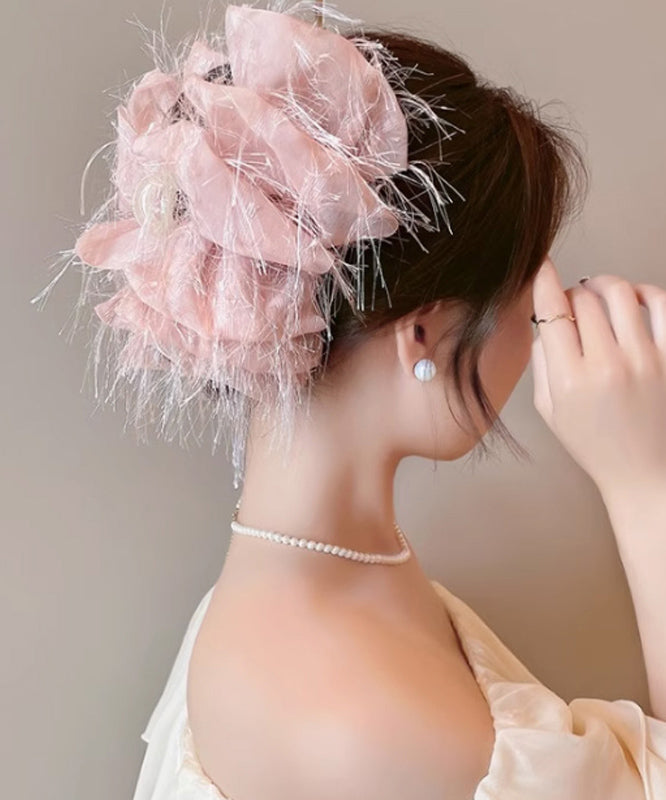Hairpin Pink Tulle Tassel Cloud Cute