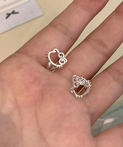 Earrings Cat Zircon DIY Copper Stud KT