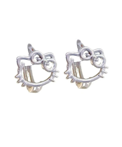 Earrings Cat Zircon DIY Copper Stud KT