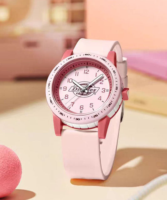 Pink DIY Quartz Watches Silicone Rubber Movement