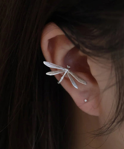 Earrings Stud Dragonfly Sterling Silk DIY Silver