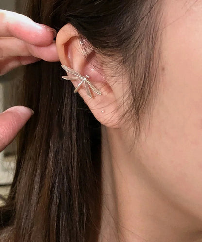 Earrings Stud Dragonfly Sterling Silk DIY Silver