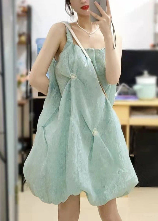 Cotton Design Green Spaghetti Original Collar Square Elegant