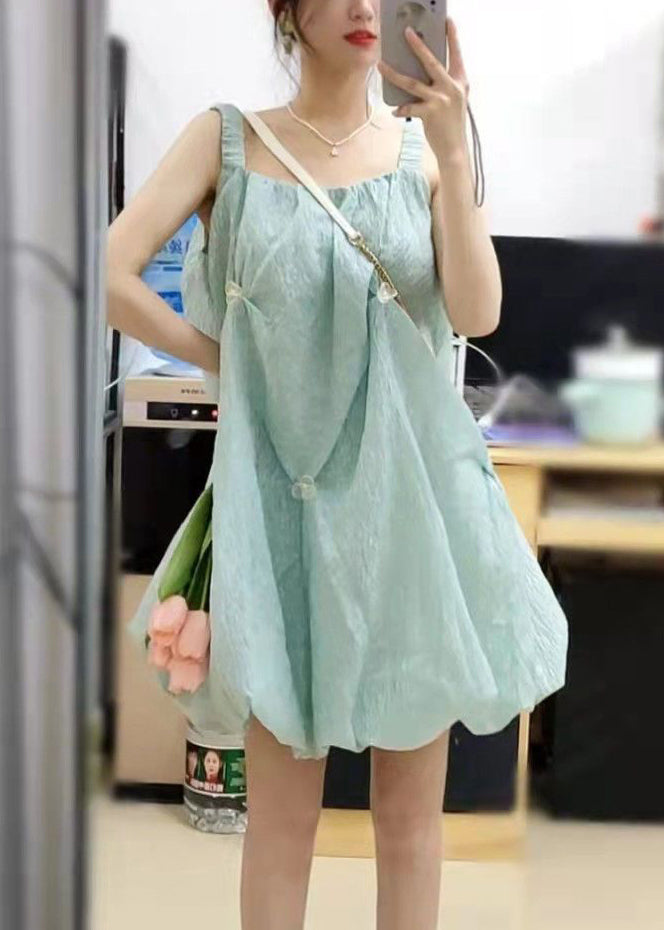 Cotton Design Green Spaghetti Original Collar Square Elegant