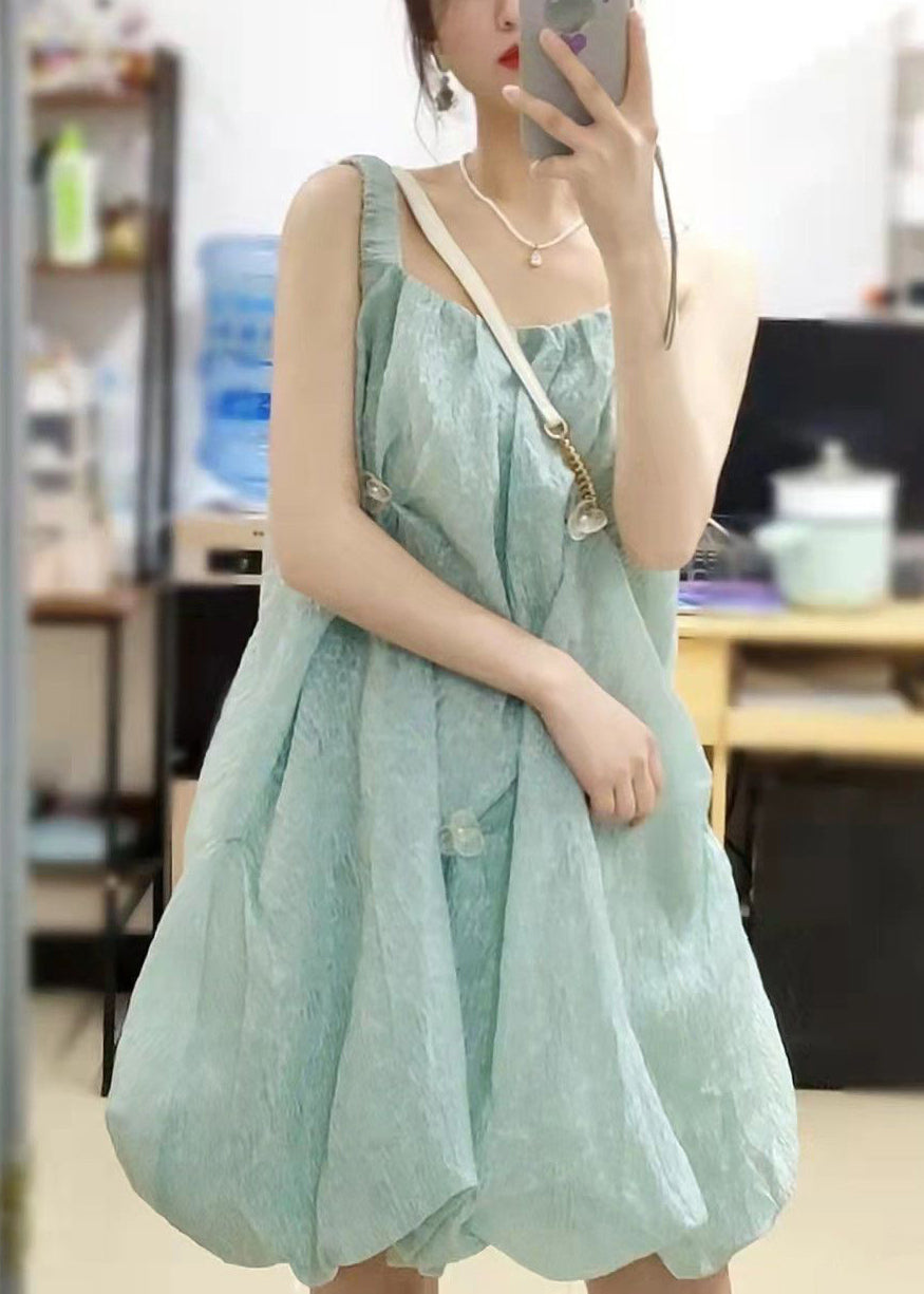 Cotton Design Green Spaghetti Original Collar Square Elegant