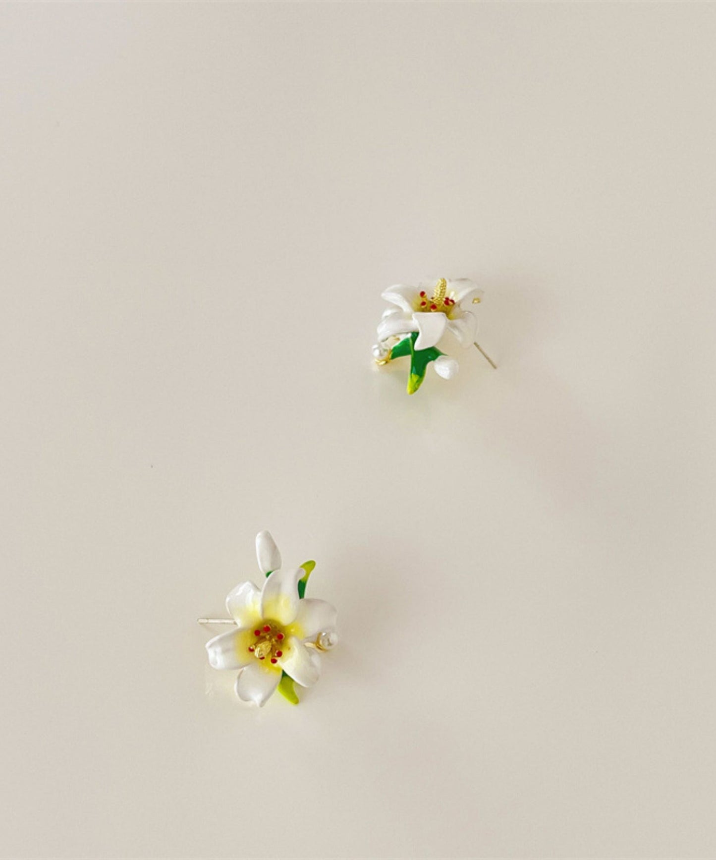 Colored Stud Silver Lily Elegant Sterling Rainbow Earrings Glaze