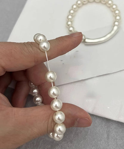 Bracelet Elegant Bamboo Joint White Pearl