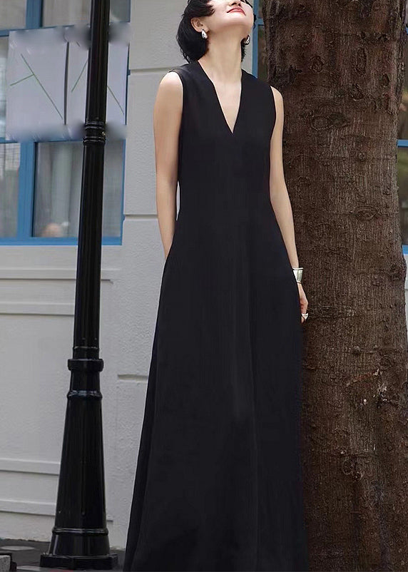 White Sleeveless Neck Patchwork Long V Elegant Dresses