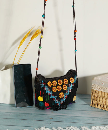 Ethnic Style Coconut Shell Handmade Woven Crossbody Bag HJ1020