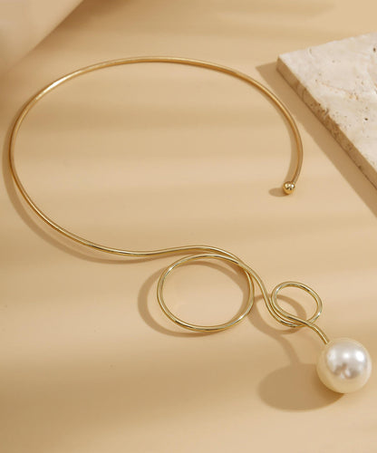 Fashion Alloy Bow Pearl Water Drop Princess Necklace QD010