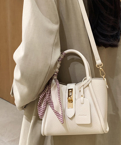 Leather Durable Faux Fashion Bag Beige CrossBody