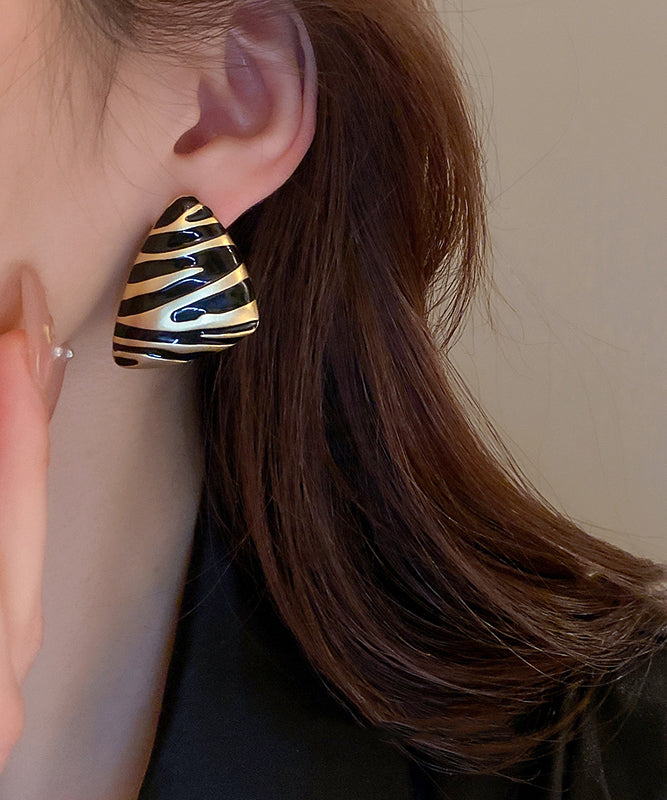 Triangl Fashion Copper Earrings Alloy Black Stud