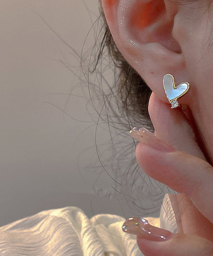 Rose Stud Gold Overgild And Copper Fashion Floral Asymmetrical