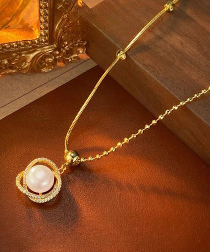 Silver Fashion Overgild Zircon Pendant Pearl Sterling Gold