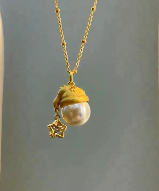 Fashion Overgild Star Sterling Gold Santa's Silver Pearl Zircon