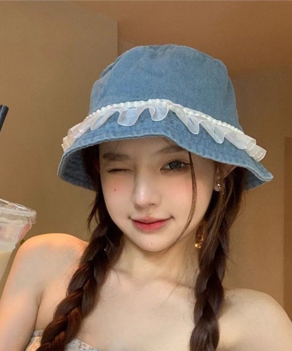 Hat Lace Versatile Bead Fashion Denim Fisherman Nail