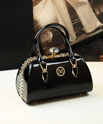 Bag Zircon Leather Calf Fashion Tote Leopard