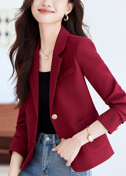 Fashion Mulberry Silm Fit With Pockets Short Jacket Spring YJ018